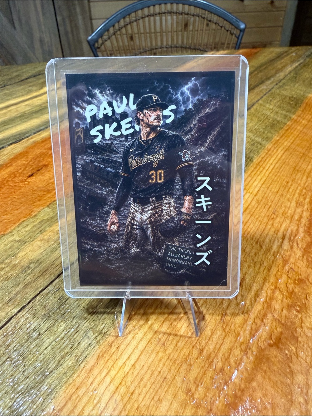 Paul Skenes Pittsburgh Pirates Kaiju Custom Baseball Card